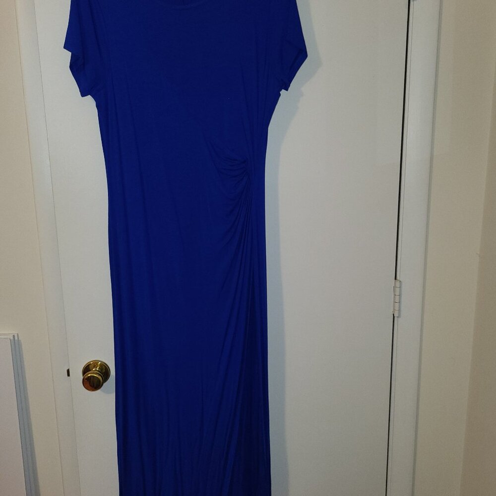 SPENSE Brand Long Blue Knit Dress Size (XL)